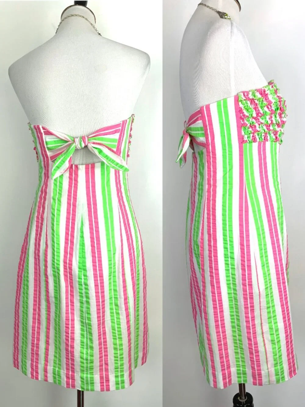 Lilly Pulitzer Franco Cotton Strapless Mini Dress Summer Vacation Sz 8 - Picture 6 of 16